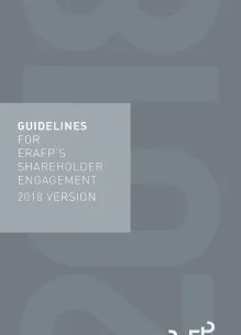 Cover of ERAFP's shareholder engagement - 2018
