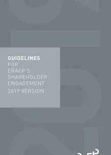 Cover of ERAFP's shareholder engagement - 2019