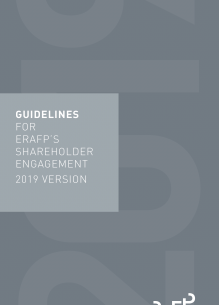 Cover of ERAFP's shareholder engagement - 2019