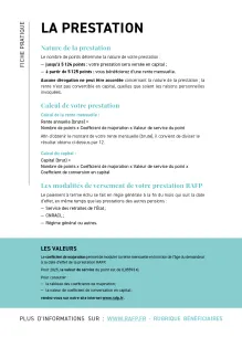 Fiche pratique - La prestation