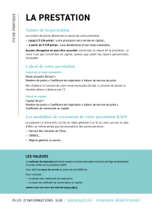 Fiche pratique - La prestation