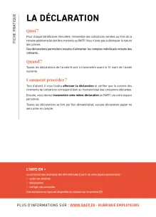 Fiche pratique - La déclaration