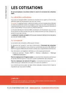 Fiche pratique - Les cotisations