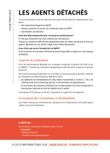 Fiche pratique - Les agents détachés