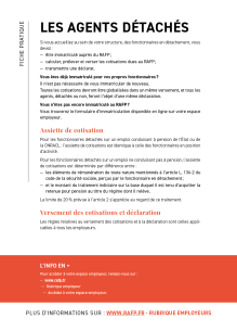 Fiche pratique - Les agents détachés
