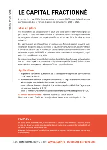 Fiche pratique - Le capital fractionné