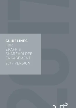 Cover of ERAFP's shareholder engagement - 2017