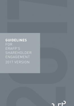 Cover of ERAFP's shareholder engagement - 2017