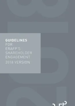 Cover of ERAFP's shareholder engagement - 2018