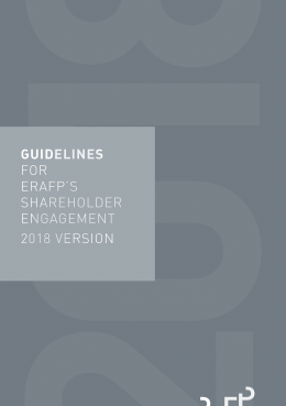 Cover of ERAFP's shareholder engagement - 2018