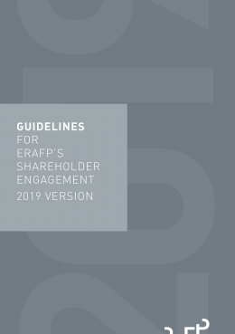 Cover of ERAFP's shareholder engagement - 2019