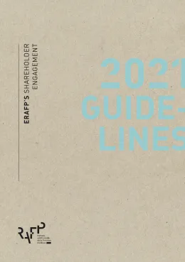 Cover of ERAFP's shareholder engagement - 2021