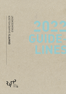 Cover of ERAFP's shareholder engagement - 2022
