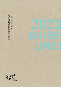 Cover of ERAFP's shareholder engagement - 2023