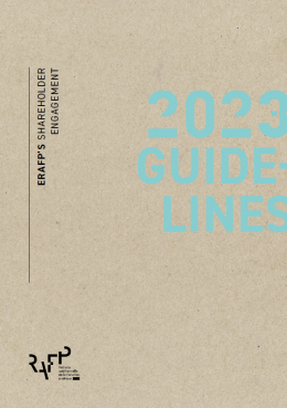Cover of ERAFP's shareholder engagement - 2023