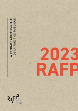 Couverture de la plaquette institutionnelle 2023 de l'ERAFP
