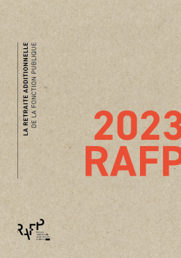 Couverture de la plaquette institutionnelle 2023 de l'ERAFP
