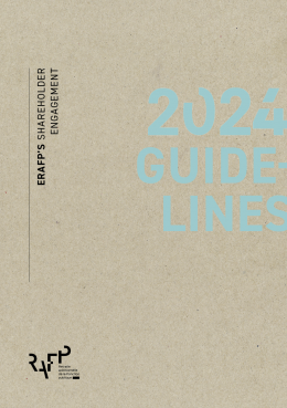 Cover of ERAFP's shareholder engagement - 2024