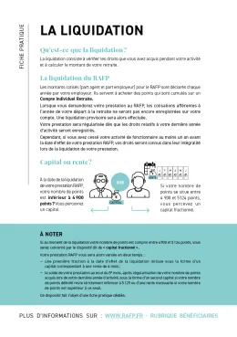 Fiche pratique - La liquidation