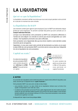Fiche pratique - La liquidation