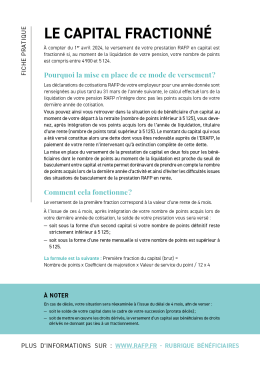 Fiche pratique - Le capital fractionné