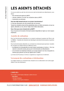 Fiche pratique - Les agents détachés
