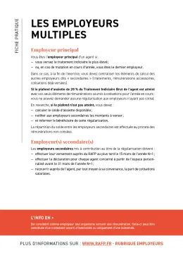 Fiche pratique - Les employeurs multiples