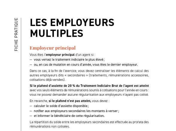 Fiche pratique - Les employeurs multiples