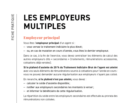 Fiche pratique - Les employeurs multiples