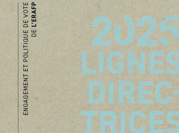 Couverture - Engagement et politique de vote de l'ERAFP - 2025