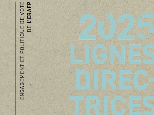 Couverture - Engagement et politique de vote de l'ERAFP - 2025