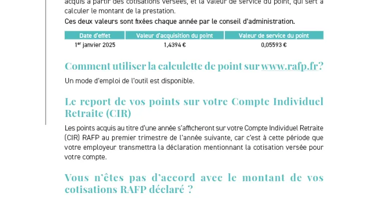 Fiche pratique - Le calcul des points
