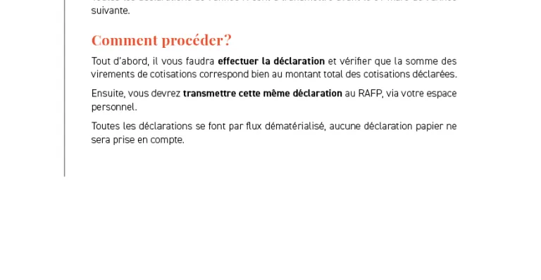 Fiche pratique - La déclaration