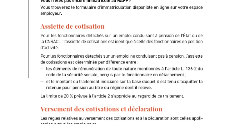 Fiche pratique - Les agents détachés