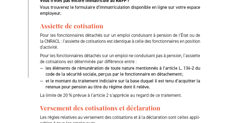 Fiche pratique - Les agents détachés